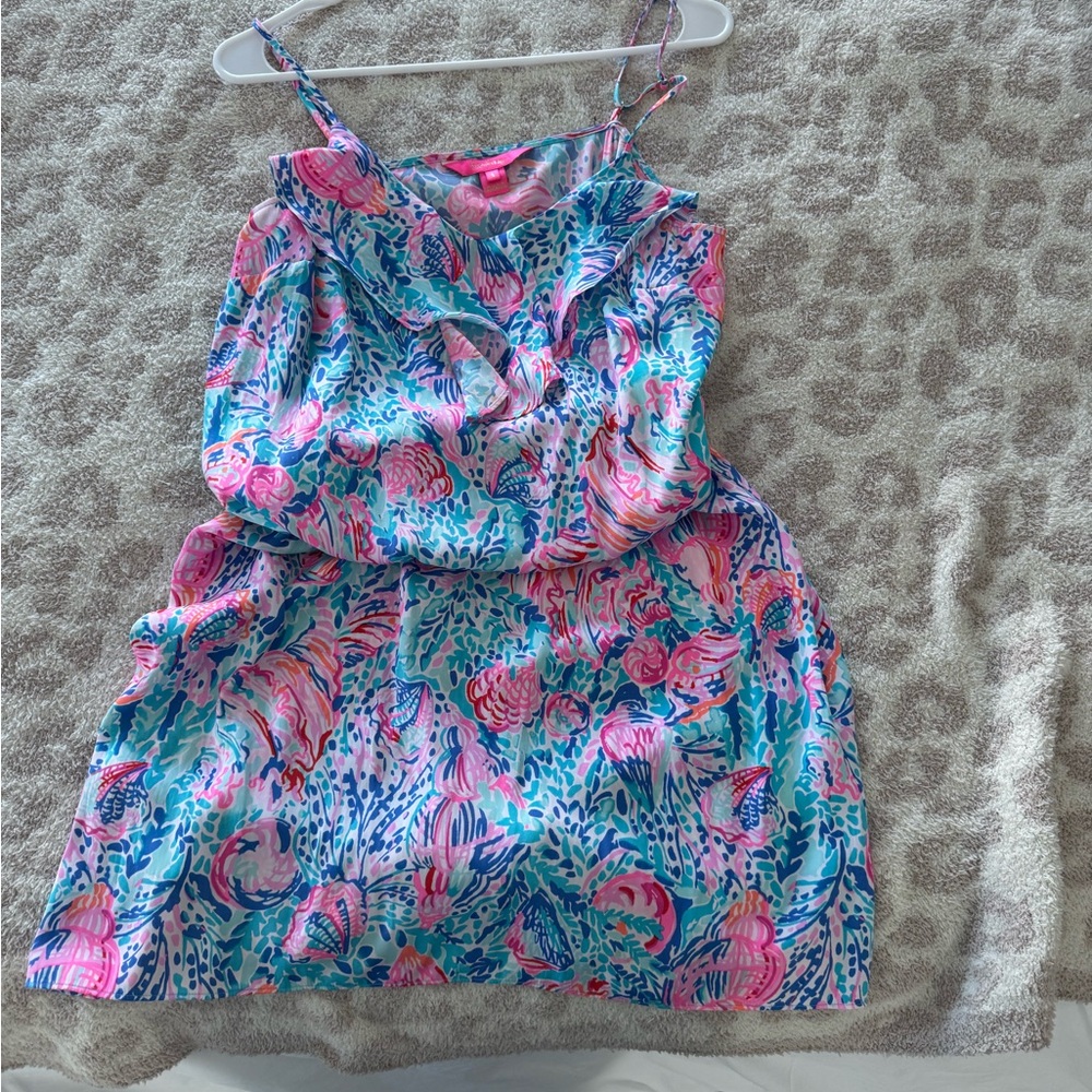 Lilly Pulitzer Pink, Blue & Green Printed Romper
